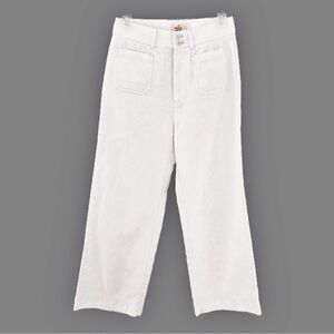 Marine Layer Bridget Wide Leg Crop Pants Size 2 White